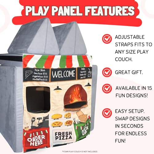 Couch Swag Play Panel for Childrens Foam Sofa Kids Couch (Pizza) - style: Pizza