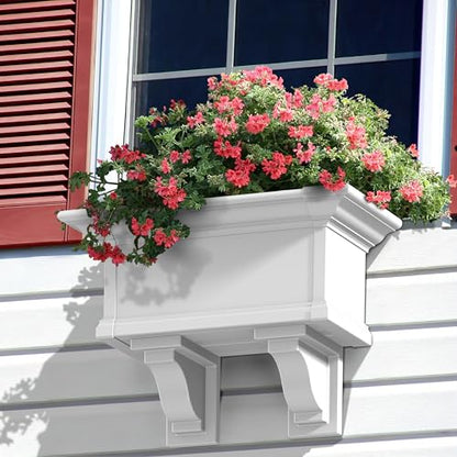 Mayne 4822-W Yorkshire Window Box, 2-foot, White - size: 2-foot