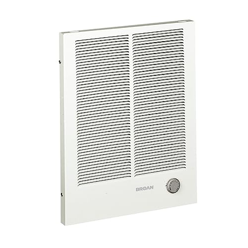 Broan-NuTone 194 High Capacity Wall Heater, White Painted Grille, 3000/1500 Watt 240 VAC, Covers 300 sq. ft. at Factory Wired Voltage - style: 3000/1500 Watt