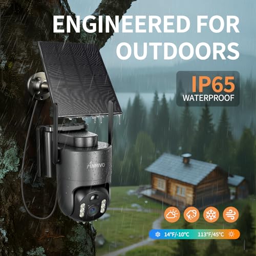 No WiFi Security Camera, 4G LTE Cellular Security Cameras Wireless Outdoor for Home/Farm/Jobsite, 2.5K True 4MP Off Grid Camera with SD & SIM, PIR Sensor, 2-Way Audio, Color Night Vision, Grey