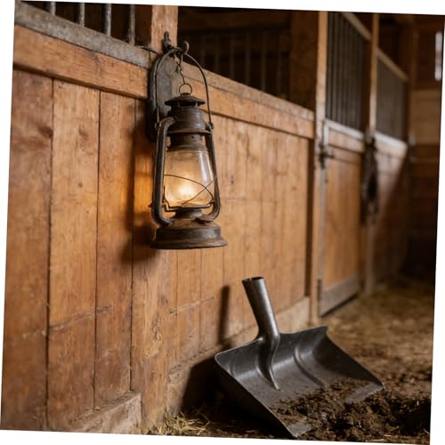 Manual Livestock Manure Removal Tool and Poultry Cage Cleaning Rake for Barn and Stable Maintenance, 40cm Manual Shovel with Handle for Farm Waste Scraping and Poultry Cage