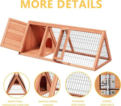 Small Chicken Coop, Chicken Run,Small Wooden Duck Coop Outdoor Quail Cage Rabbit Pet Hutch House Small Animals (Ntural Wood) - color: Ntural Wood