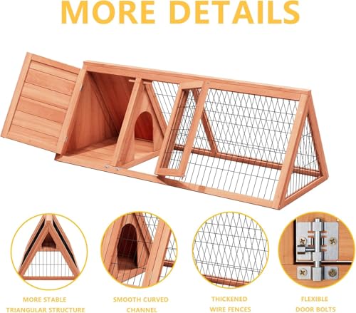 Small Chicken Coop, Chicken Run,Small Wooden Duck Coop Outdoor Quail Cage Rabbit Pet Hutch House Small Animals (Ntural Wood) - color: Ntural Wood