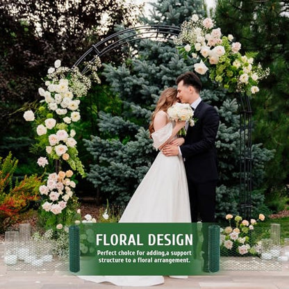 Chicken Wire for Floral Arrangements, 15.7x79in Green Mesh, 0.6in Hexagonal Galvanized PVC Coated Netting, Garden Fence for Crafts, Poultry, Plant Protection, DIY Projects