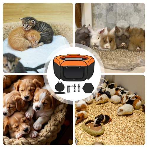 Chicken Brooder Playpen - Chicken Starter Brooding Pen, Portable Brooding Pen, Foldable Up to 15 Ducklings | Breathable Chicks Starter Box for Ducks Geese Cats Dogs Rabbits Small Animals