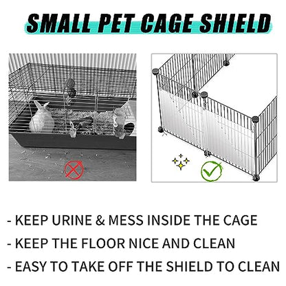 Oncpcare 6 Pack Rabbit Urine Guard for Cage, 10'' x 8.2'' Pet Liner Protection Splash Guard Guinea Pig Pee Shield Habitat Siding Small Animal Cage Accessories - Keep Litter in The Pen - size: 6pcs