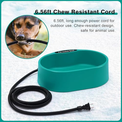 Heated Chicken Waterer, 125OZ Large Capacity Poultry Water Heater for Chicken Coop Hens Turkey Goose Duck Pigeon Poultry Birds Dog Cat Drinker in Winter