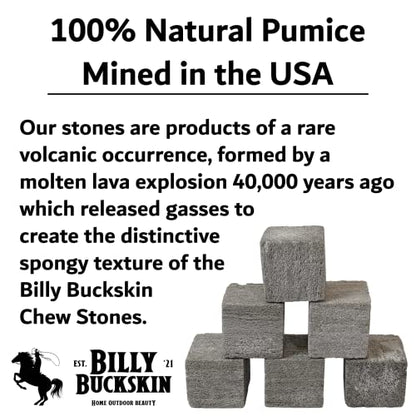 Chinchilla Chew Toys, Pumice Chew Blocks, Lava Block for Hamster, Rat, Mice, Degus, Gerbils, Small Animal Toys, Guinea Pigs, Rabbit Toy, Bunny Toy by Billy Buckskin (Pack of 6)Mined in USA