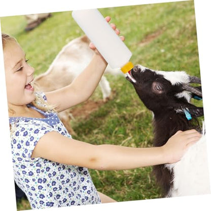 LIOOBO 2sets Lamb and Calf Nursing Bottles Versatile Small Animal Milk Feeders for Farm Use Easy to Clean and Transport Includes Replaceable Nipples Each
