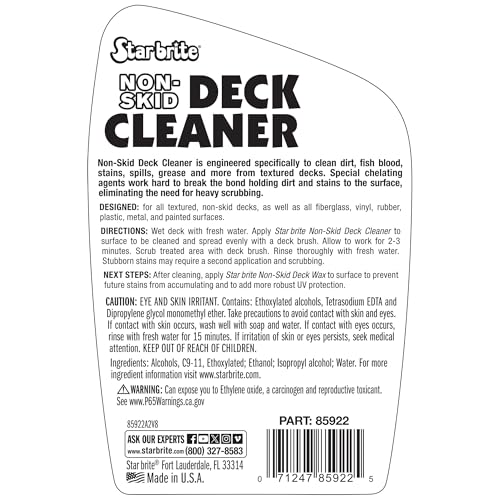 STAR BRITE Non-Skid Deck Cleaner & Protectant - Lift Dirt & Stains From Fiberglass, Painted Surfaces, More 22oz Spray (085922SS) - style: 22 Oz Spray