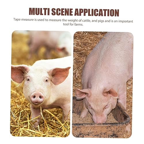 POPETPOP Animal Weight Tape Measure for Livestock Accurate Bust Measuring Tool for Cattle Pigs and Other Farm Animals High Precision Measuring Tape for Animal Weighing
