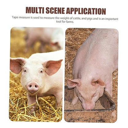 POPETPOP Animal Weight Tape Measure for Livestock Accurate Bust Measuring Tool for Cattle Pigs and Other Farm Animals High Precision Measuring Tape for Animal Weighing