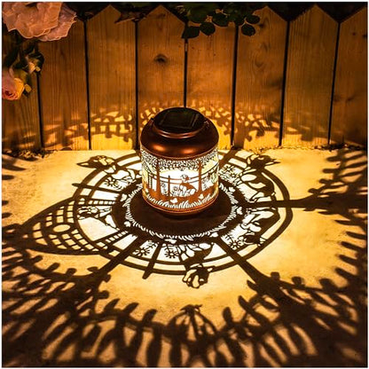 French Bulldog Solar Lanterns Outdoor Waterproof,Hanging Solar Lights French Bulldog Gifts for Women Men Metal LED Decorative Light for Yard,Patio,Lawn,Tabletop,Pathway,Landscape,Garden Decor - style: French Bulldog