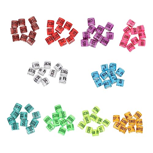 BESPORTBLE 100pcs Dove Poultry Identification Aluminum Bird Leg Bands Reusable Lightweight Chicken Foot Rings
