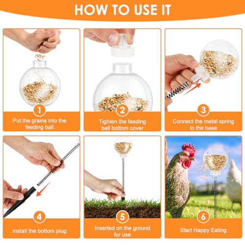 2 Pack Peck Toy, Interactive Slow Feed Release Toy for Your Flock, Lightweight Chicken Treat Dispenser, Interactive Chicken Slow Feeder, Boredom Busting Fun Maintain Your Hens Entertained