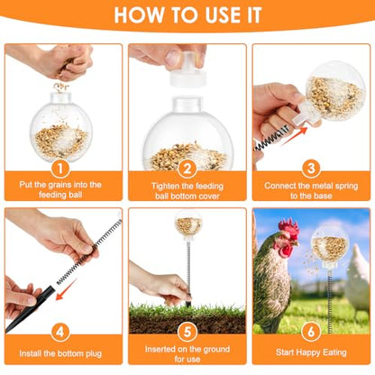2 Pack Peck Toy, Interactive Slow Feed Release Toy for Your Flock, Lightweight Chicken Treat Dispenser, Interactive Chicken Slow Feeder, Boredom Busting Fun Maintain Your Hens Entertained
