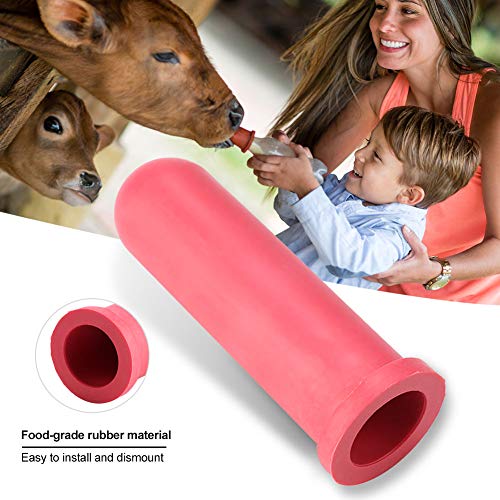 Alomejor Nipple, Calf Milk Soft Rubber Feeding Nipple with Bionic Design 10cm for Calves and Small Animals Sucking Speed