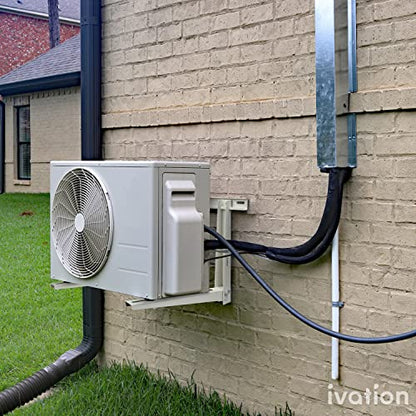 Ivation Split AC Mounting Bracket, Universal Heavy-Duty Outdoor Wall Mount System with Hardware & Level for Ductless Mini Split Air Conditioner Condenser & Heat Pump Units, 440 Lb. Max Capacity