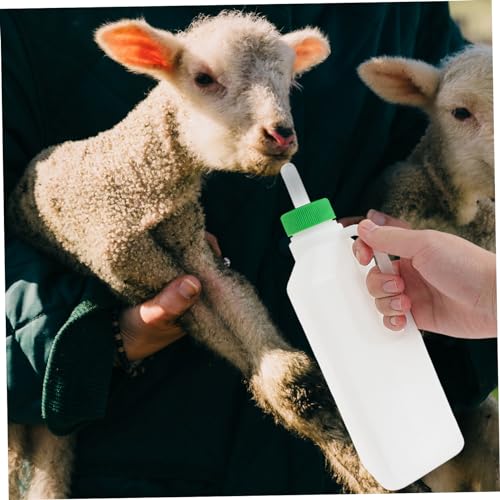 6pcs Nursing Bottle Nipples for Animals Bite Resistant Wear Resistant Feeding Nipples for Lambs Goats Calves with Milk Flow and Air Intake Valve