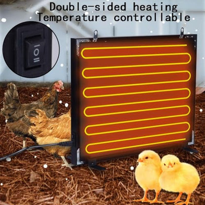200W Double Sided Chicken Coop Heater, Electric Brooder Heating Plate, with Digital Display, Adjustable Temperature, for Chicks, Cat, Dog, Rabbit
