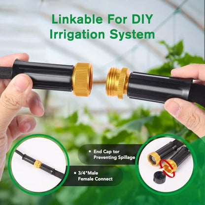 Thickened Flat Soaker Hose 100 ft, Flat Drip Irrigation Hose for Garden, 100/50/25 ft Lawn & Patio Watering System - Heavy Duty, Leak Proof, Flexible, Easy Setup(100FT(50 * 2)) - size: 100 FT(50FT*2)