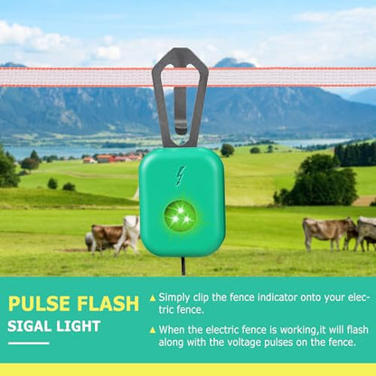 5 Pack Electric Fence Tester with LED Indicator Lights - 300V to 10kV Range | Detects Energizer Pulses | Clips to Wire or Tape Fences - style: 5 Pack