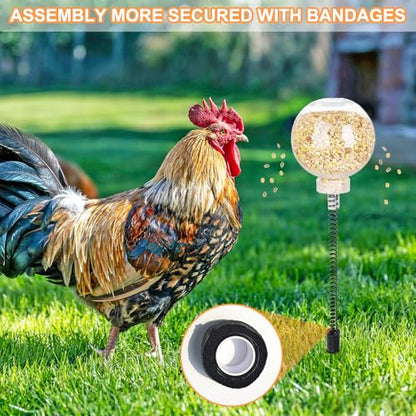 2 Pack Chicken Pecking Toys, Slow Feed Release Feeder Ball for Your Flock, Chicken Coop Enrichment & Boredom Toys for Hens Birds