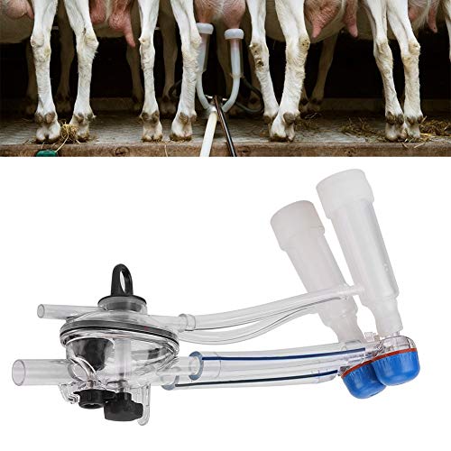 Milking Machine Kit, Plastic Sturdy Goat Sheep Milker Machine Parts Milker Claw Kit Milking Teat Cups Manual Collector Goat Hose Milking Group Liners Unit for Mobile Trolley or Milking Parlour System