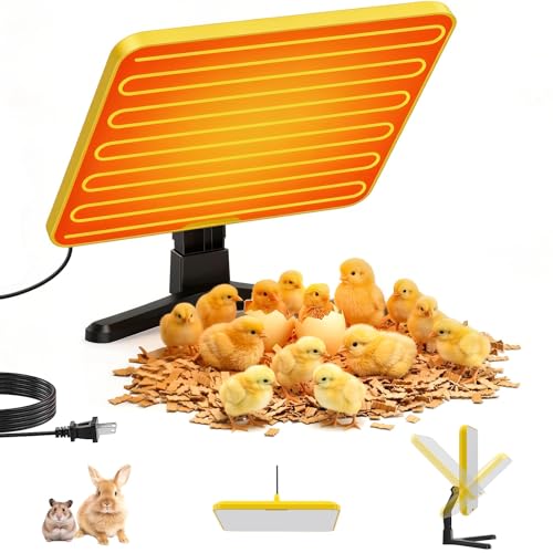 Chick Brooder Plate - Energy Efficient Chick Heating Plate with Adjustable Height and Angle, 50-158°F Digital Temp Control for Winter Chicken Coop, Brooder Box, Ducklings