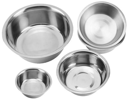 2 Pack - 10 Cup (2.4 Liter) Stainless Steel Dog Bowls – Metal Dog Food Bowls, Dog Water Bowls, Pet Feeding Bowls, Replacement Bowls for Raised Stands, Rust Resistant, Dishwasher Safe - color: Stainless Steel