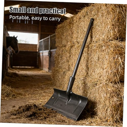 GALPADA Manual Poultry Cleaning Spade and Livestock Manure Removal Tool for Stable and Coop, 40cm Stall Waste Scraper Shovel for Agricultural and Livestock Use