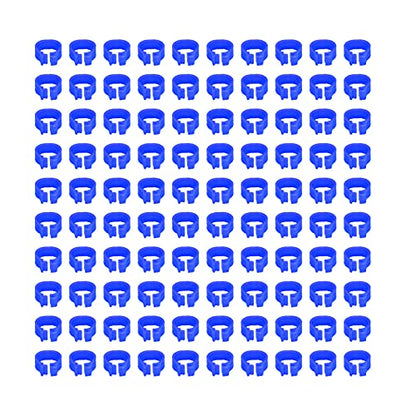 Omabeta Pigeons Leg Rings, Durable Plastic Construction Lightweight Easy to Install and Clean, Pigeons Leg Rings, for Pigeon Identification, Dark Blue, 8mm, 100 Pieces - color: Dark Blue