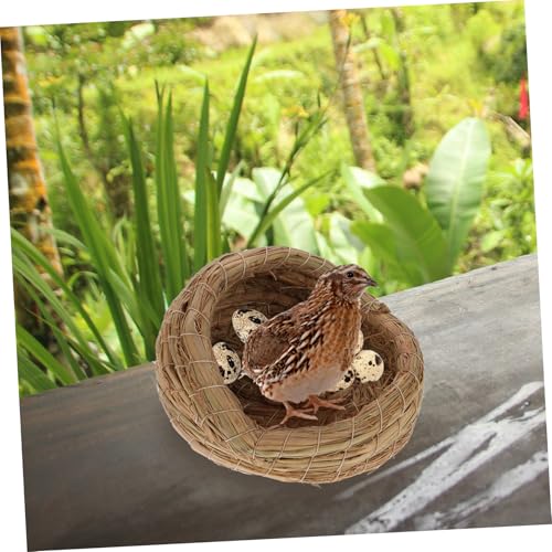 2pcs Straw Woven Chicken Nesting Boxes Pad for Laying Hens Coop House Private Sleeping Bed for Chicks