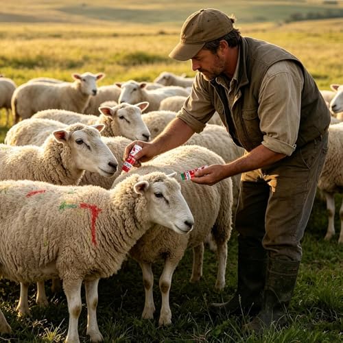 Livestock Marker - 4 Pieces Reusable High Visibility Farm | Livestock Marking Tools - For Outdoor Grassland Identification of Bovine and Farms