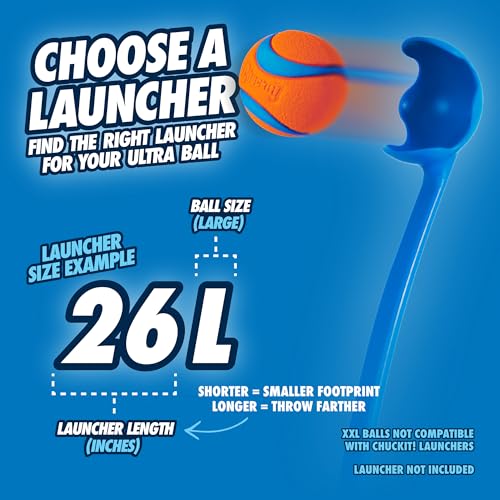 Chuckit! Ultra Ball Dog Toy - Size Large - For Dogs 60-100 lbs - Made from Durable Rubber - Super Bouncy - Floats in Water - 3-inch Diameter - Pack of 1 - color: Ultra, size: Large