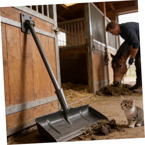 Manual Poultry Manure Removal Tool with Antislip Handle and Manganese Steel Construction for Farm Settings and Barn Cleaning, Versatile Usage for Livestock Cage and Horse Stall