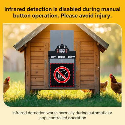Automatic Chicken Coop Door Solar Powered with 2K Camera & Night Vision, IP65 Wireless Auto Door Opener, 6-Month Battery, APP Control, 2-Way Audio, Anti-Pinch Design (Blue Gray) - color: Blue Gray
