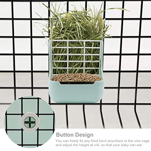 Litewoo Rabbit Hay Feeder Food Bowl Feeding Rack for Small Animal Guinea Pig Chinchilla Bunny Cage Accessories - color: Green