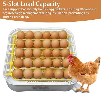 Exclusive 2-Pack Egg Turner Support Bars for Maticoopx 30 Incubator - Holds 5 Baskets Automatic Egg Roller, Sturdy & Durable