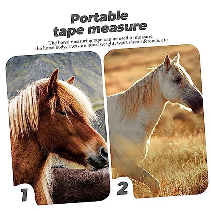 Totority 2.5m Professional Horse Measure Tape Flexible Measuring Tape for Livestock Height and Weight Accurate Dual-Sided Scale Convenient Storage for Farm Use