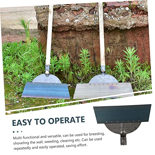 1pc Sturdy Metal Forged Garden Shovel Chicken Manure Wall Cement Scraper Household Outdoor Cleaning Tool