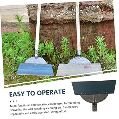 1pc Sturdy Metal Forged Garden Shovel Chicken Manure Wall Cement Scraper Household Outdoor Cleaning Tool