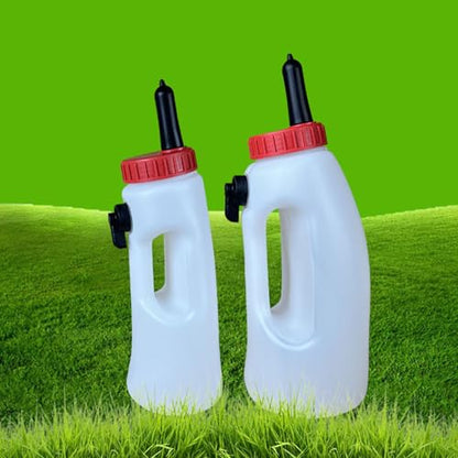 Calf Feeding Bottle Capacity Milk Feeders with Handle and Silicone Nipple for Easy Nursing Holders with Ergonomic Handle and Silicone Nipple for Feeding