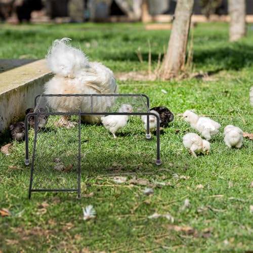 balacoo Rutin Chicken Coop Platform with Ladder Hollow-Out Iron Roosting Rack for Poultry Care Indoor Outdoor Habitat Supply 10.62X5.90X4.52 Inches