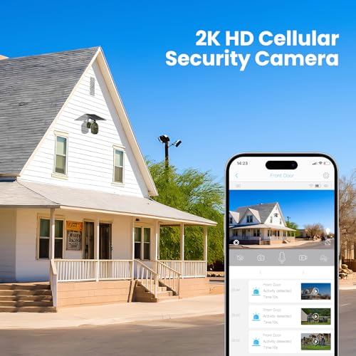 SOLIOM S600 4G LTE Cellular Security Cameras Wireless Outdoor, Solar Security Camera with Pan Tilt 360°View, 2K Full Color Night Vision, Unlimited Data Plan, PIR Motion Sensor, 2 Way Talk, Camo - color: Camo