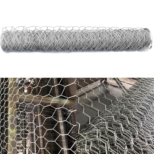 72 in x 50 ft, 2 inch Metal Mesh Pencing, Chicken Wire Fencing, Hexagonal Galvanized Poultry Wire Netting for Chicken, Duck, Goose, Rabbit Fencing - size: 72 in x 50 ft 2 in