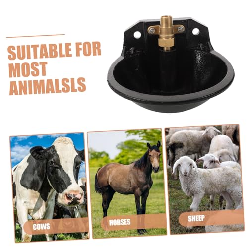 SUPVOX Large Capacity Automatic Waterer for Livestock Durable Cast Cow Water Bowl with Valve for Cattle Sheep Horses and Pigs Outdoor Water Feeder