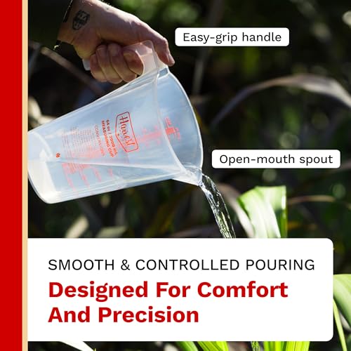 The Harvest Company 500ml Calibrated Measuring Cup, Milliliters and Ounces, Clear Plastic with Spout for Mixing and Measuring Fertilizers, Pesticides and More - size: 500ml