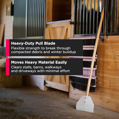 SCENIC ROAD Farm & Ranch Scraper Tool – Heavy Duty Ice Scraper with 11" Pull Blade & 58" Long Handle Floor Scraper – Metal Scraper for Driveway Ice, Barn, Paint or Wood – Made in USA (Model SR11) - size: 11-inch Poly