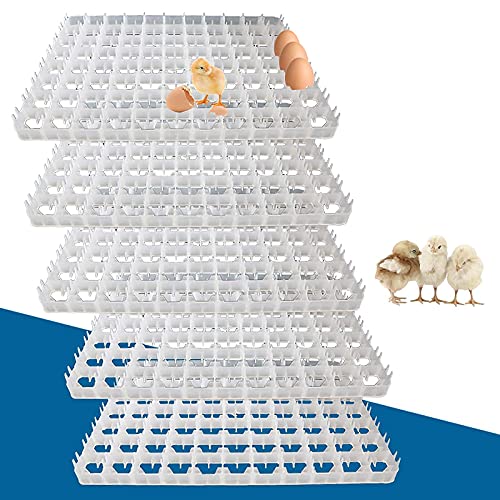 YIYIBYUS Portable 5pcs 88 Eggs Incubator Tray, Chicken Duck Tray Egg Hatcher Storage Container for Home Farm Nestling Hatching
